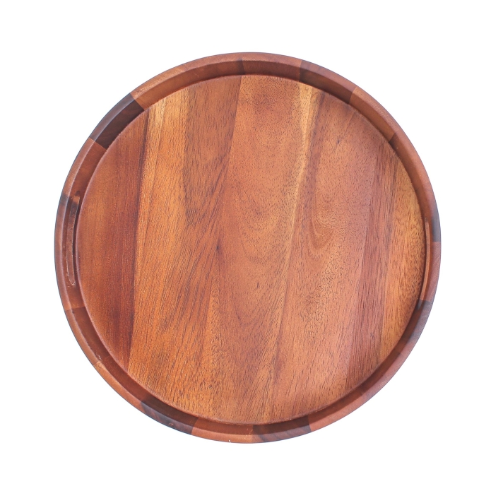 Round Wooden Serving Tray