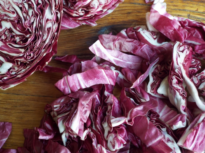 Romaine and Radicchio Salad with Apples and Dried Cranberries recipe