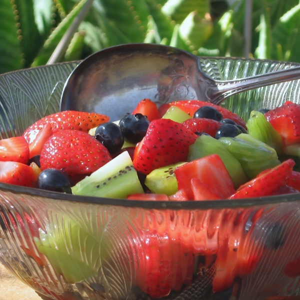 Fruit Salad with Honey Lime Dressing