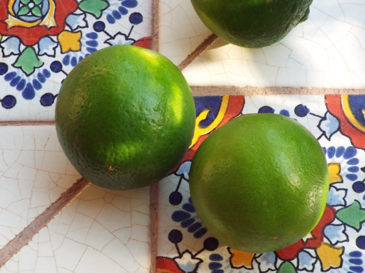 Fresh limes for blueberry limeade.