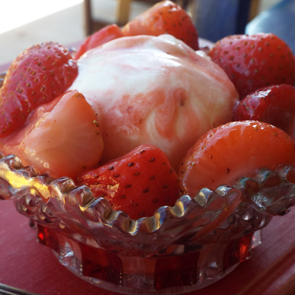 Strawberry lime compote with fresh strawberries